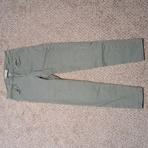 CALVIN KLEIN sage green high rise ankle skinny jeans, 27